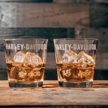 Etched Rock Glass Set