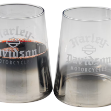 Silver Ombre Stemless Wine Glass Set