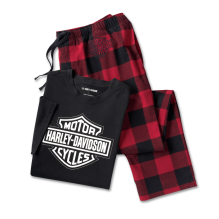 Bar & Shield Short Sleeve Pajama Set