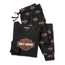 Women's Bar & Shield Long Sleeve Pajama Set 