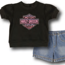 Knit Pullover & Denim Short Set