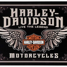 Winged Bar & Shield Tin Sign