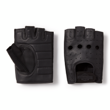 Fingerless Leather Riding Gloves