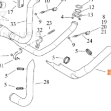 Shield Exhaust Pipe, Front (Black)