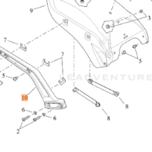 Rear Fender Support right