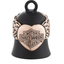 HEART WING MOTIF WITH BAR AND SHIELD RIDE BELL