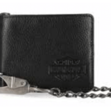 B&S Core Pebble Billfold With Chain Black