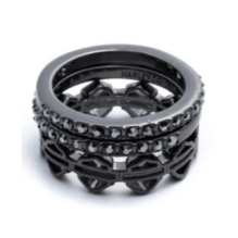 Boxed Hematite B&S Triple Stack Ring Set