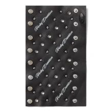 Hairpin Studded Leather Ponytail Wrap