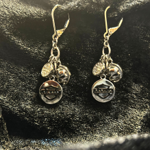 Willie G Triple Charm Drop Earrings