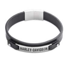 Harley-Davidson ® Plate Leather Cuff Bracelet