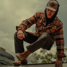 Bar & Shield Hooded Shirt Jacket