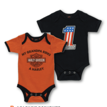 2-pk. Body Grandpa rides a Harley