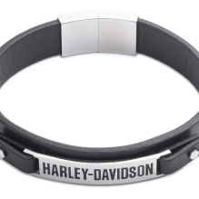 Harley-Davidson ® Plate Leather Cuff Bracelet