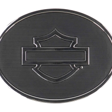 Open Bar & Shield Oval Texture Belt Buckle