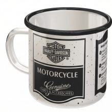 Mug - Enamel - H-D b/w Genuine
