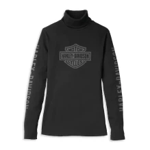 Bar & Shield Logo Rib Turtleneck