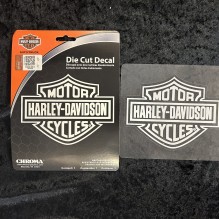 Decal - Die Cut White Bar & Shield Shape on Ultra Clear Vinyl 6