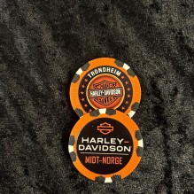 Poker Chip Orange/Black