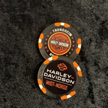Poker Chip Black/Orange