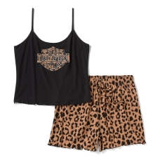 Women's H-D Leopard Tank & Short Set